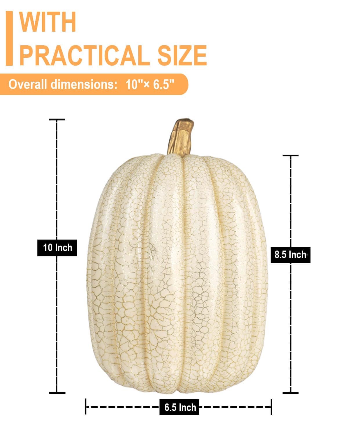 Amazon.com: vensovo 8.5 Inch Large Off White Cracked Design